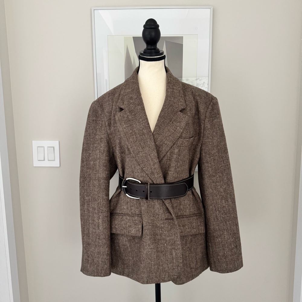 Zara Brown Blazer Jacket - Picture 5 of 15